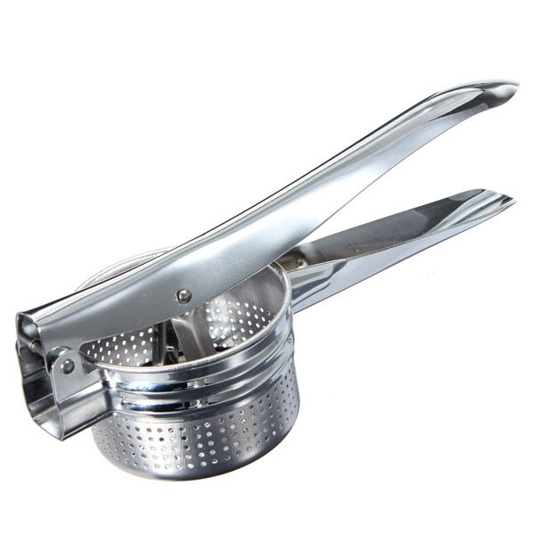 Stainless Steel Potato Ricer & Vegetable Masher | Heavy Duty Hand Press Potato Masher for Smooth Mash