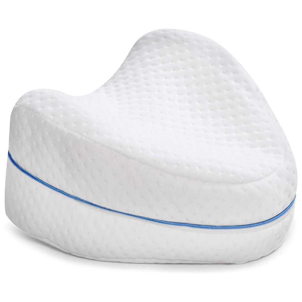 Ganis Memory Foam Knee & Leg Pillow with Washable Cover – Ergonomic Support Cushion