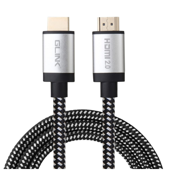GLINK GL-201 HDMI 2.0 Cable | Ultra High Speed 4K 60Hz HDMI to HDMI Braided HDTV Cable with 18Gbps & HDR