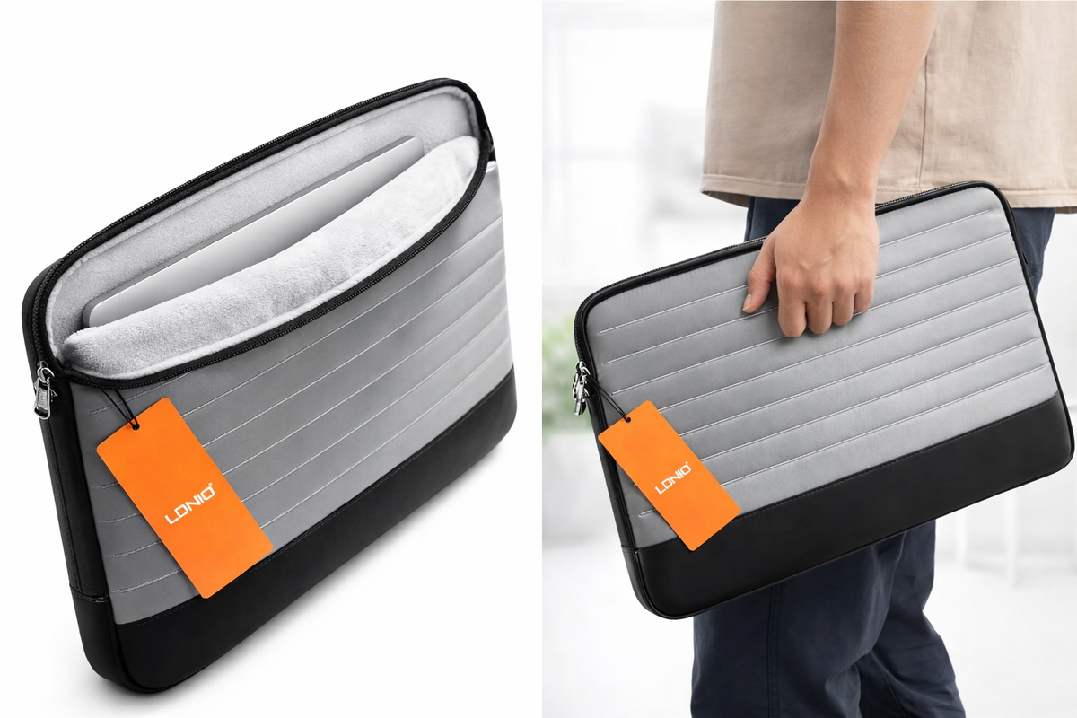 LDNIO B02-2 14-Inch Padded Laptop Sleeve Case with Zip - Scratch Resistant