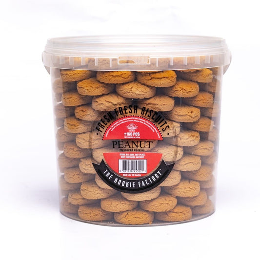 Kookie Factory Peanut Cookies 9L Bucket | Crunchy Peanut Flavoured Biscuits