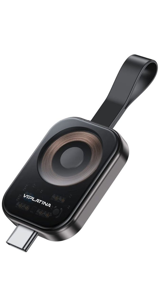 VIPLATINA VX24 Magnetic Wireless Watch Charger | USB-C Plug 3W Fast Charging Adapter for Smart Watches