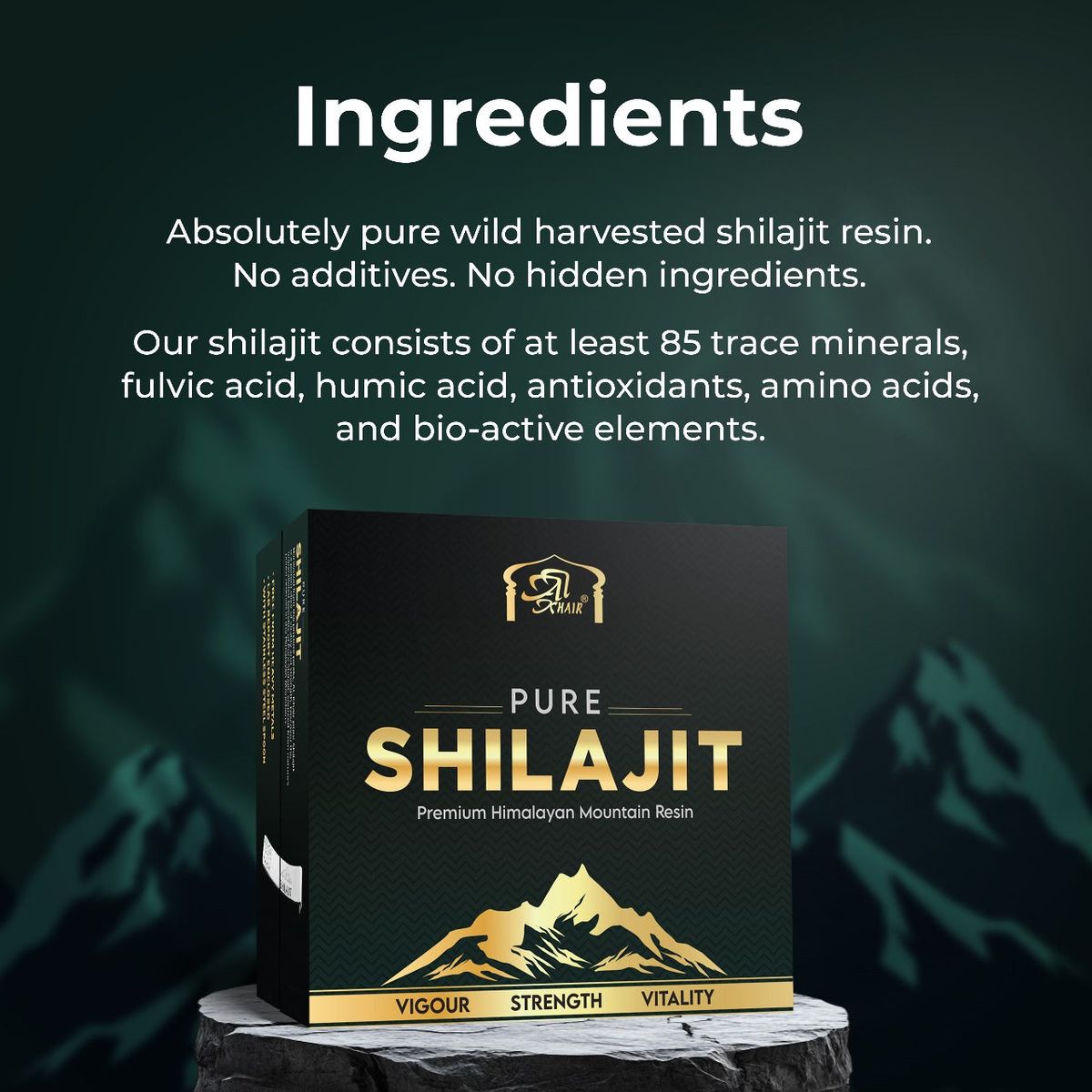 Al Khair Pure Himalayan Shilajit Resin 10g | Premium Mountain Resin with Fulvic Acid & Trace Minerals