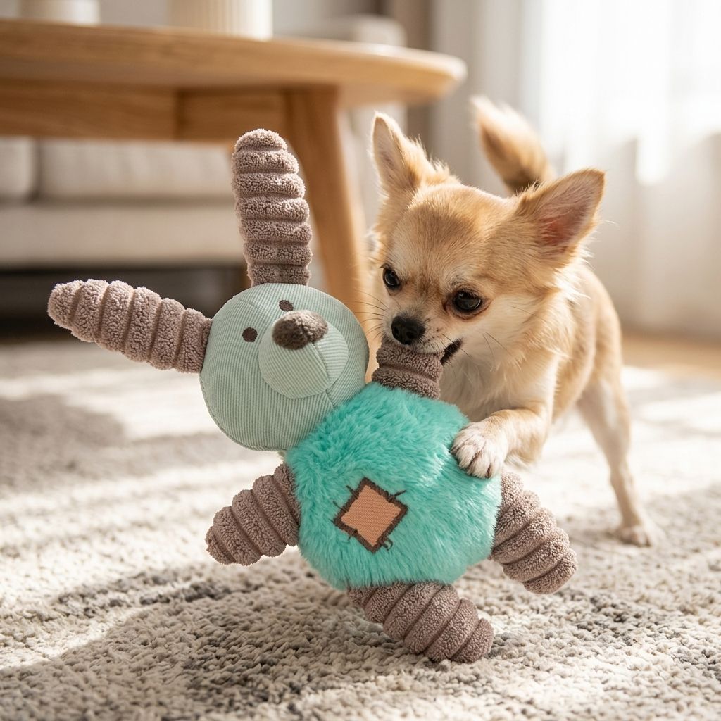 Plush Puppy Dog Toy – Soft Textured Chew & Play Toy
