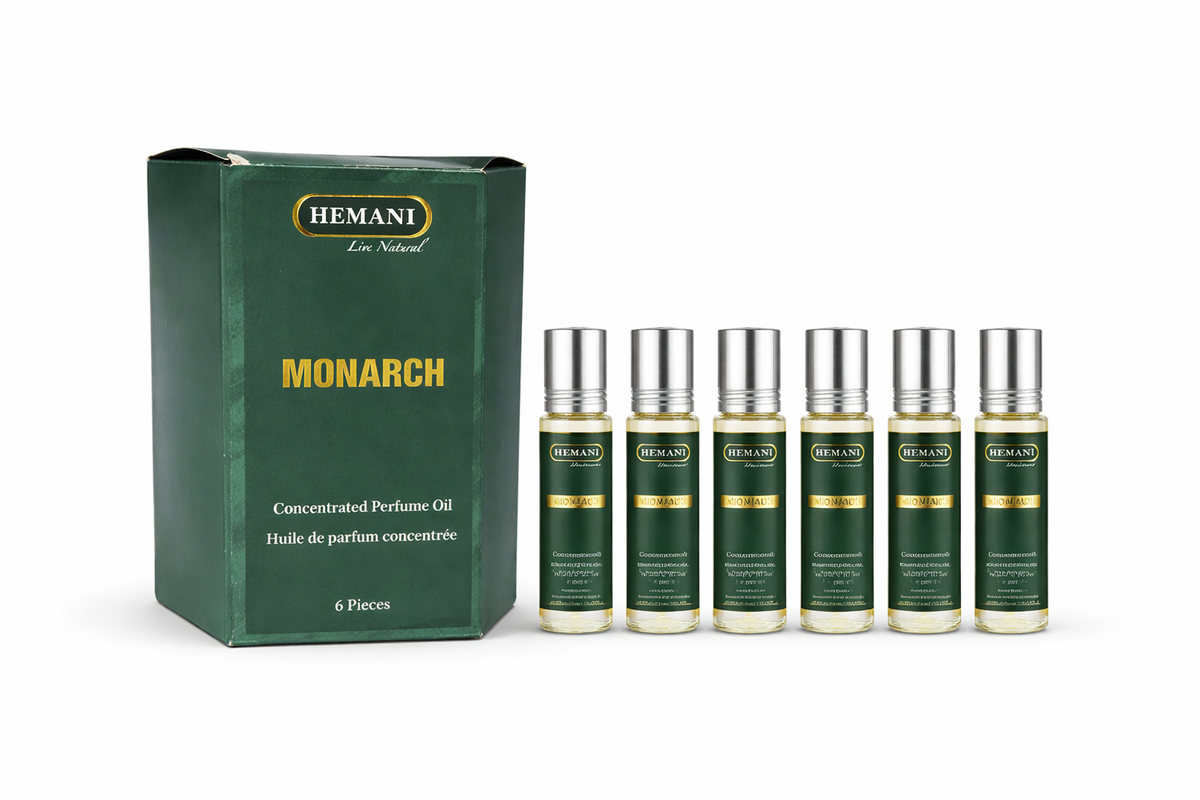 Hemani Monarch Perfume Oil Roll On 6ml Alcohol-Free Attar for Men - Pack of 6