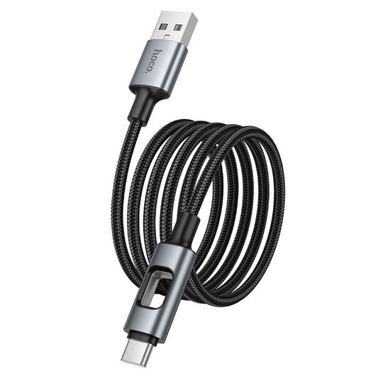 HOCO U144 USB-A to USB-C 3A Fast Charging Cable 1.2M | Braided LED Data Sync Cable