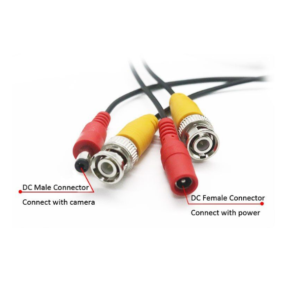 CCTV BNC Video & DC Power Extension Cable for Security Cameras – 10m/20m/30m