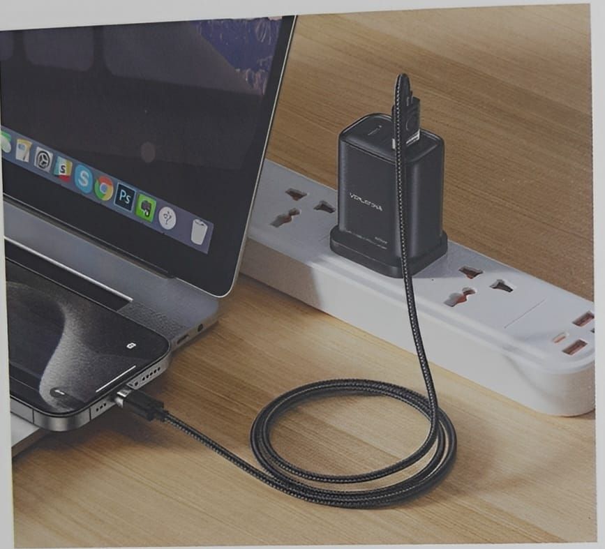 Viplatina BC90C USB-A to USB-C 18W Fast Charging Cable 1.2M | Durable Braided Data Sync Cable – Black