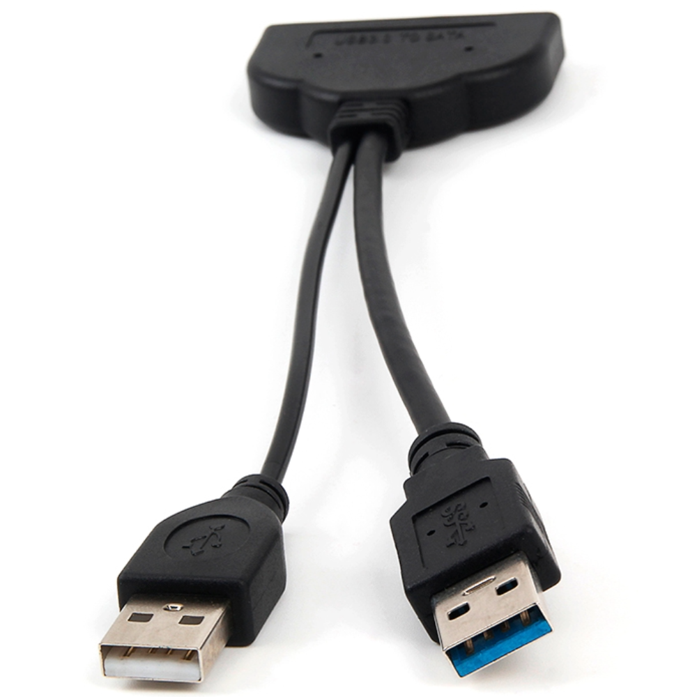Dual USB 3.0 to SATA Adapter Cable for 2.5 Inch SSD & HDD – SATA III Hard Drive Converter with Power Support