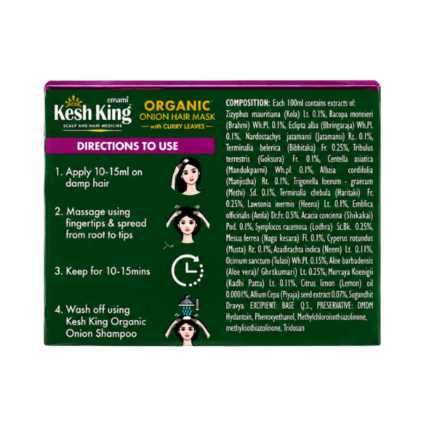 Kesh King Organic Onion Hair Mask with Curry Leaves 200ml