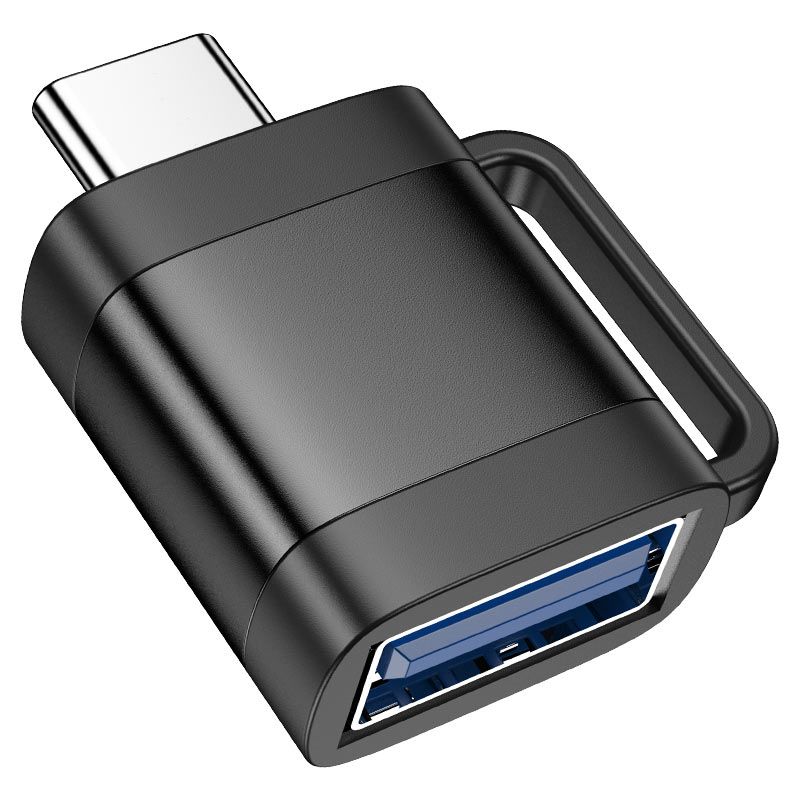 HOCO UA31C USB-C Male to USB-A Female OTG Adapter | USB 3.0 5Gbps Fast Data Transfer & Charging Converter | Type-C OTG Adapter for Laptop, MacBook, Tablet & Android Phone