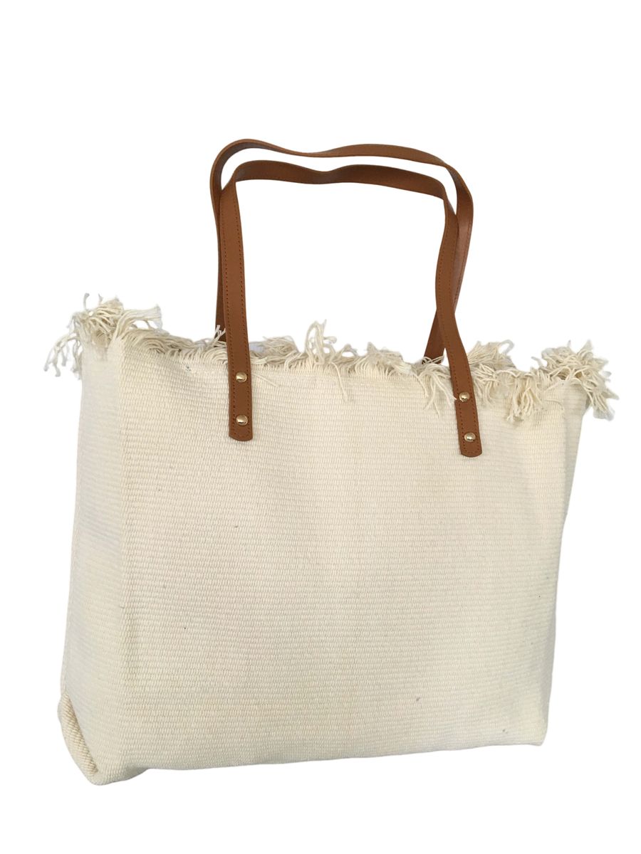 Cotton Road 15L Pure Cotton Tapestry Beach Bag - Black Large Shoulder Tote