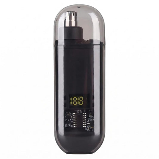 Smart Electric Nose & Ear Hair Trimmer with LED Digital Display - Rechargeable Precision Grooming Tool for Men & Women
