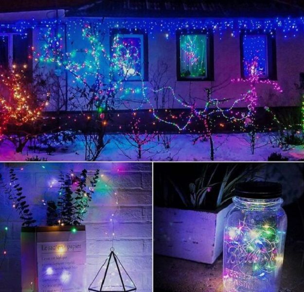 12M Solar LED String Lights 100 LEDs Waterproof Outdoor Fairy Lights for Garden, Patio, Christmas & Wedding Decor