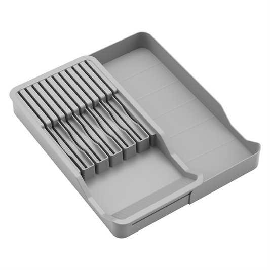 Expandable Kitchen Knife Drawer Organizer Tray | Cutlery & Utensil Storage Holder Insert