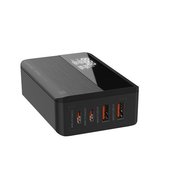 LDNIO A4809C 100W GaN Desktop Charger | 4-Port USB-C & USB-A Fast Charging Station with LED Display for Laptop, MacBook, iPhone & Android