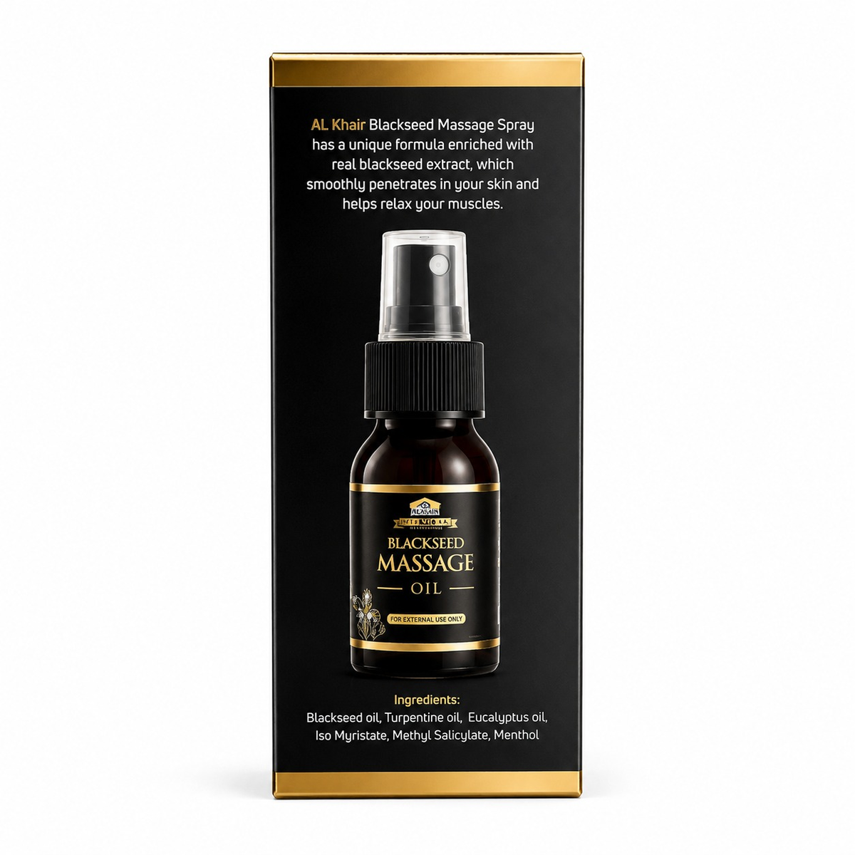 Al Khair Kalonji Massage Oil Rapid Action Spray 30ml – 100% Natural Black Seed Body Massage Oil