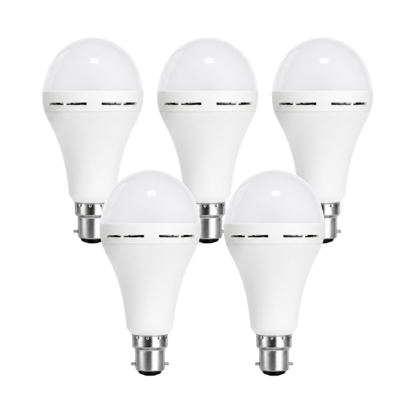 FineBlue 15W Rechargeable LED Smart Bulb B22 Emergency Loadshedding Light – 5 Pack