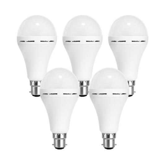 FineBlue 15W Rechargeable LED Smart Bulb B22 Emergency Loadshedding Light – 5 Pack
