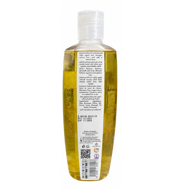 Hemani Olive with Almond Hair Oil 200ml | Nourishing Hair & Scalp Care Oil