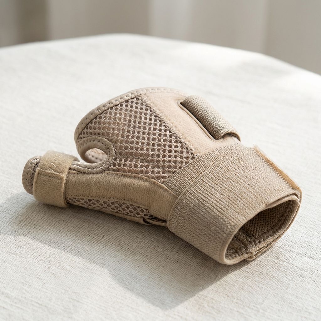Adjustable Thumb & Wrist Support Brace with Breathable Fabric & Strap