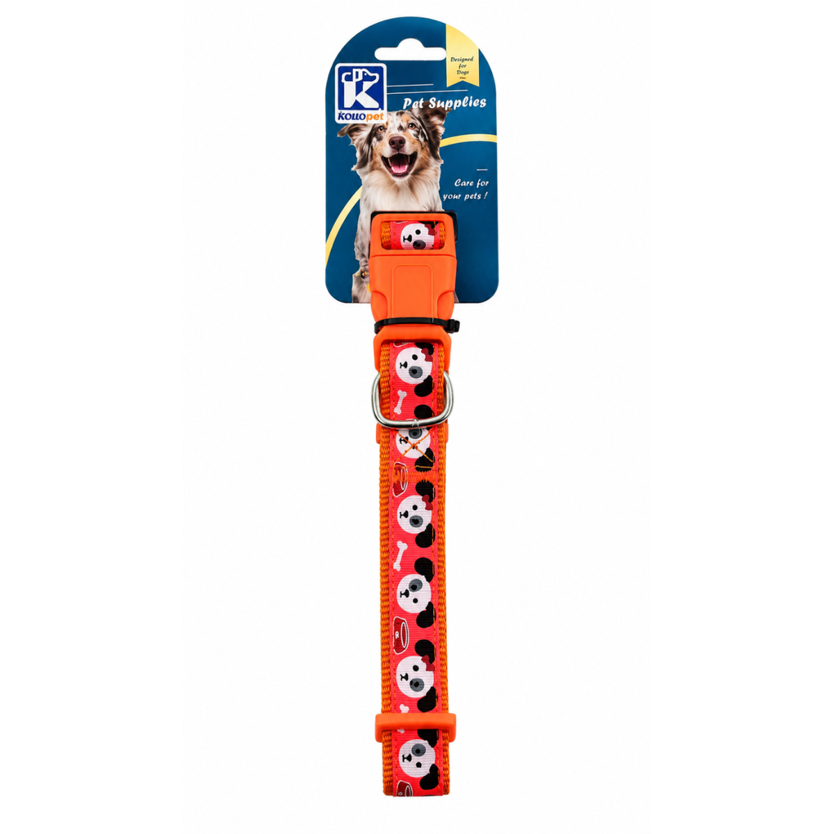 Adjustable Dog Collar 2.5cm Wide with Quick-Release Buckle & Metal D-Ring – Comfortable Puppy & Dog Collar
