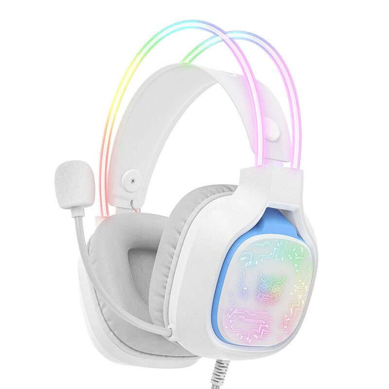 ONIKUMA X22 RGB Wired Gaming Headset with Microphone, 50mm Drivers, USB + 3.5mm