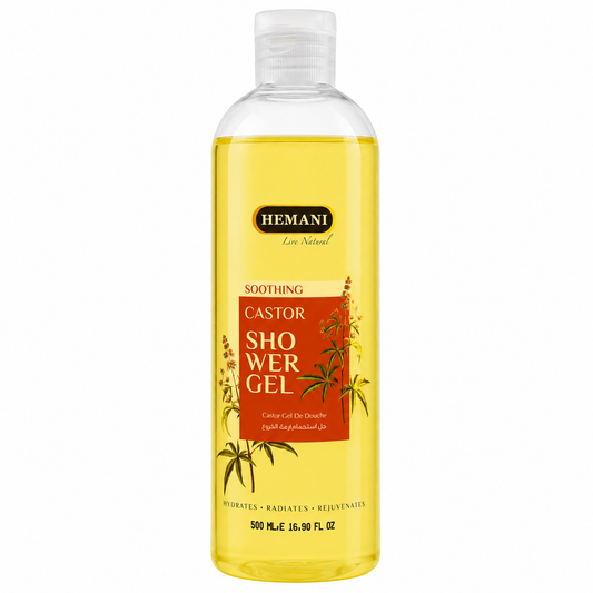 Hemani Castor Shower Gel 500ml – Soothing & Hydrating Body Wash with Castor Oil