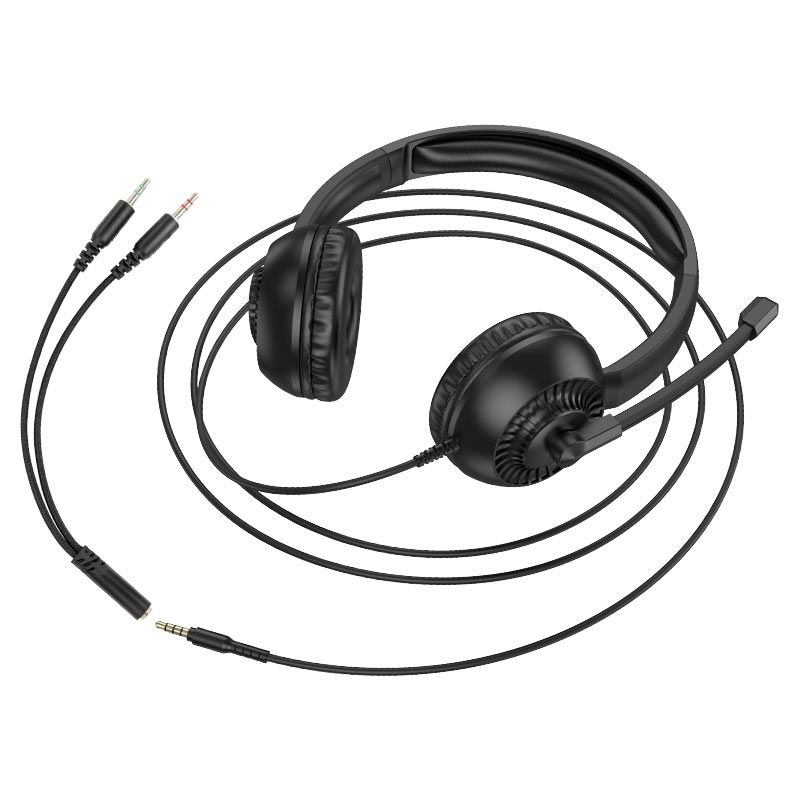 W112 Wired Headset with Noise-Reducing Microphone & 3.5mm Jack | Stereo Headphones for PC, Laptop, Office & Online Classes