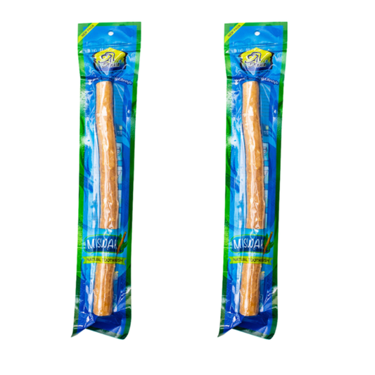 Al Khair Miswak Natural Toothbrush 8 Inch - Pack of 2 | Organic Salvadora Persica Herbal Teeth Cleaning Sticks
