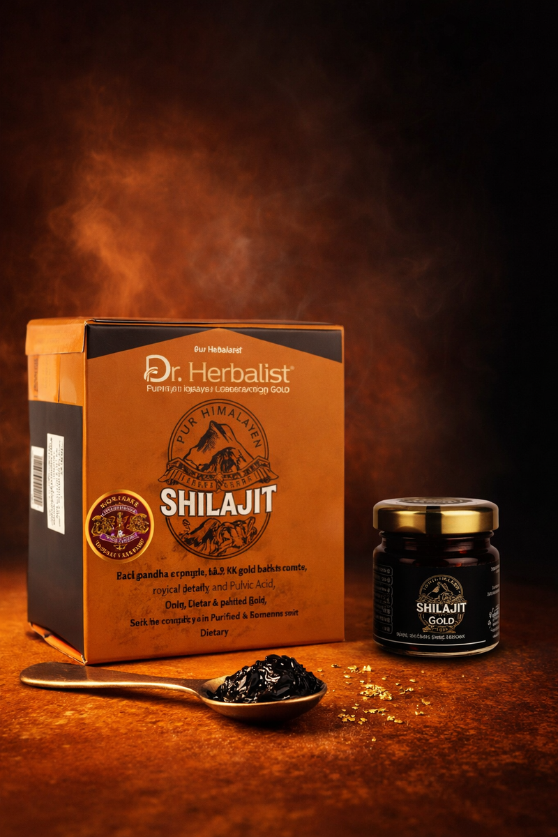 Hemani Dr Herbalist Gold Himalayan Shilajit Resin Gel 30g | Premium Fulvic Acid Mineral Supplement