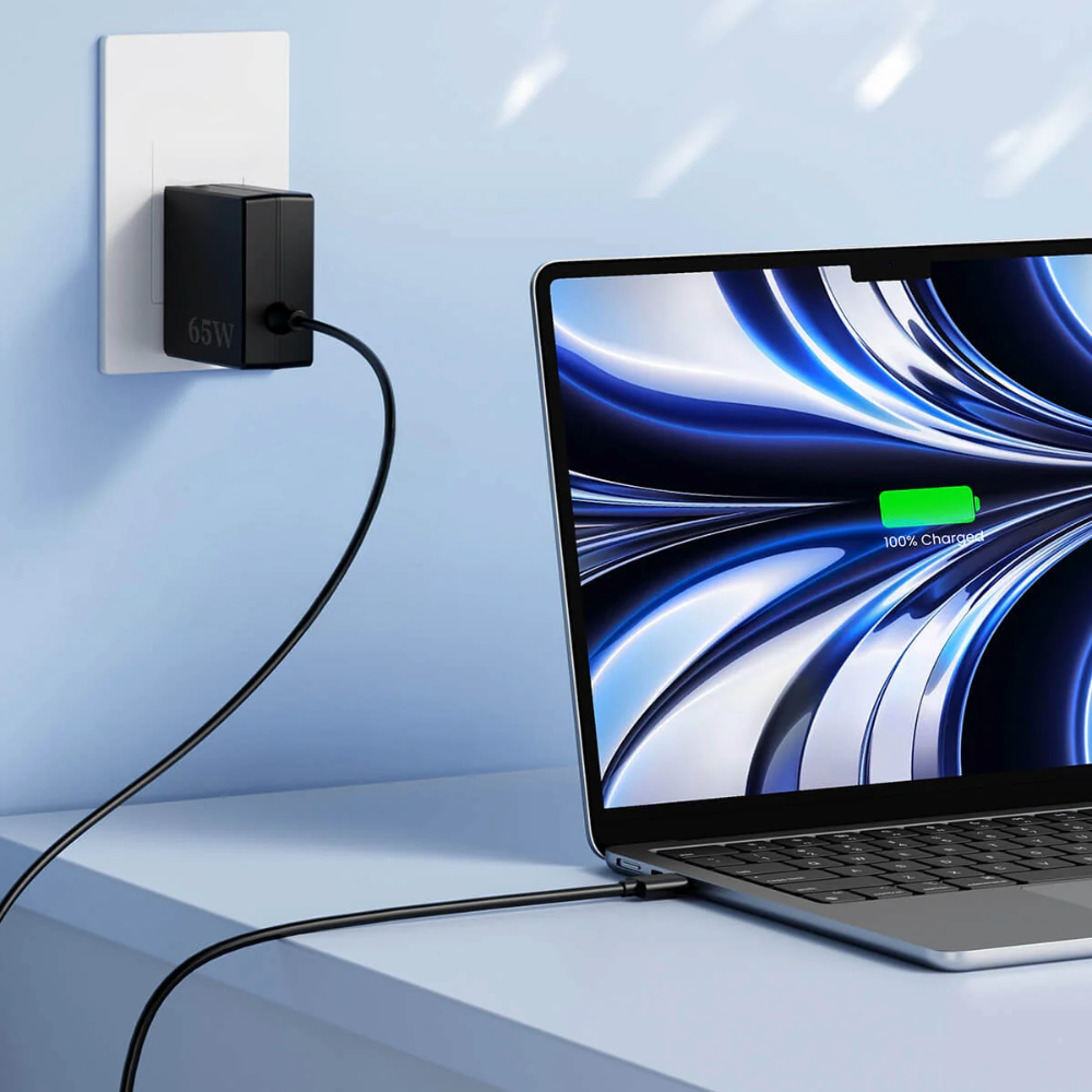 Universal 65W USB-C Laptop Charger | Type-C PD Fast Charging Power Adapter Compatible with Lenovo, Acer, ASUS, Dell, HP, Microsoft Surface & MacBook Air