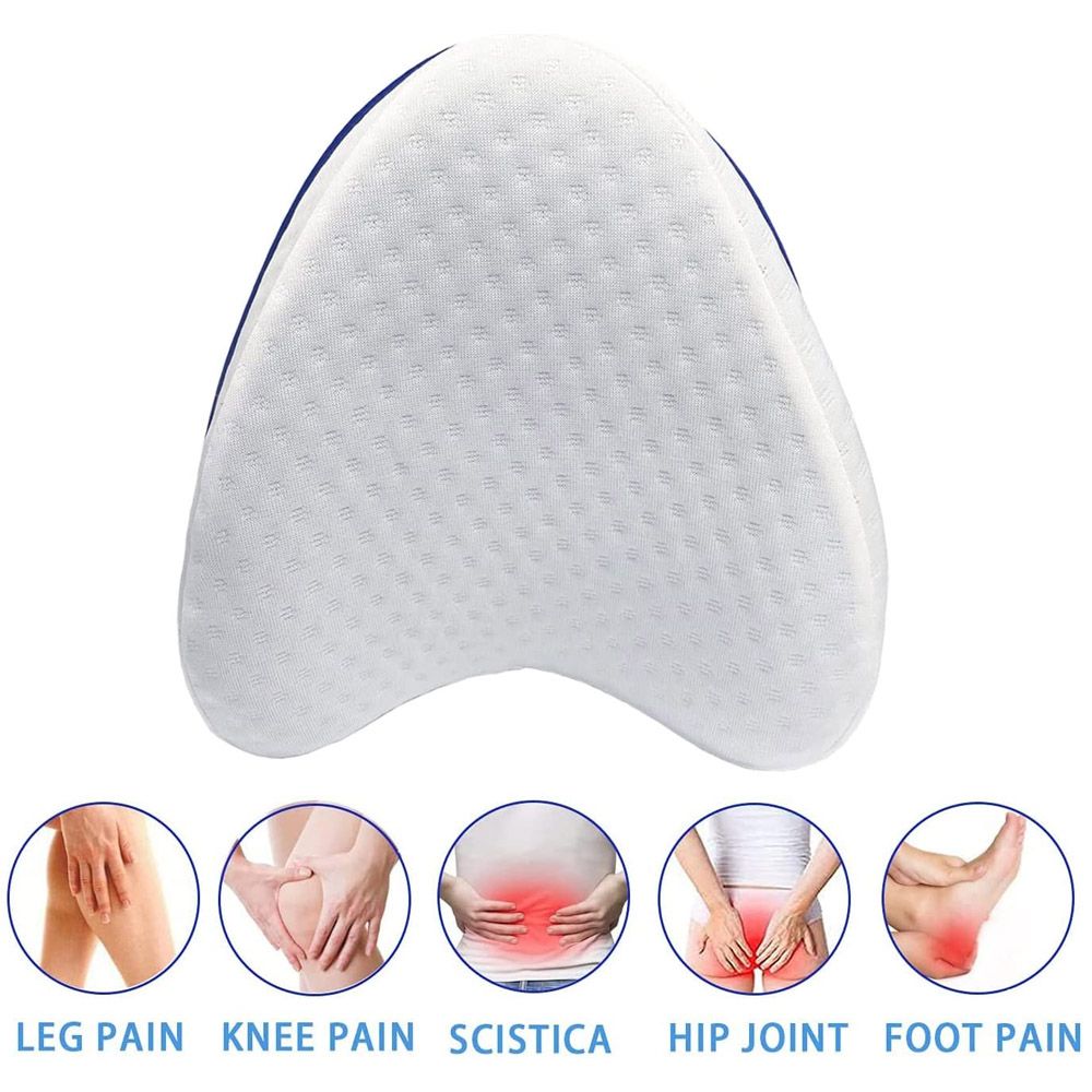 Ganis Memory Foam Knee & Leg Pillow with Washable Cover – Ergonomic Support Cushion