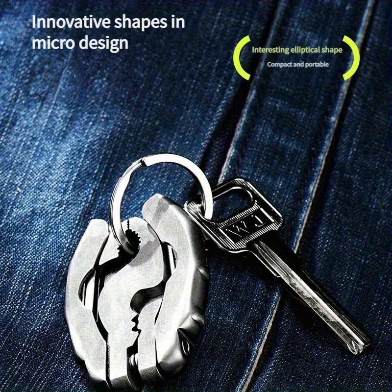9-in-1 Stainless Steel Mini Multitool Keychain Pliers – Folding Pocket Tool