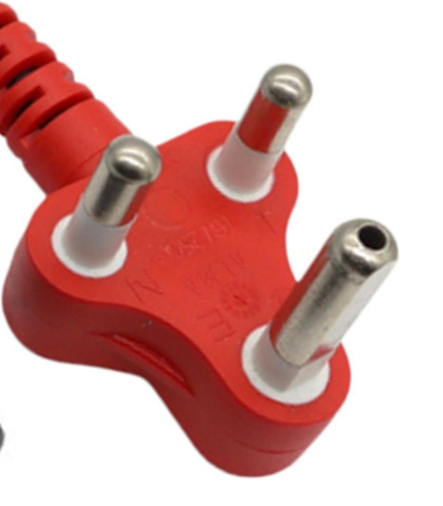 South African 3-Pin Plug to Dual IEC C5 Cloverleaf Power Cable Splitter | Type M Plug to Dual - Black