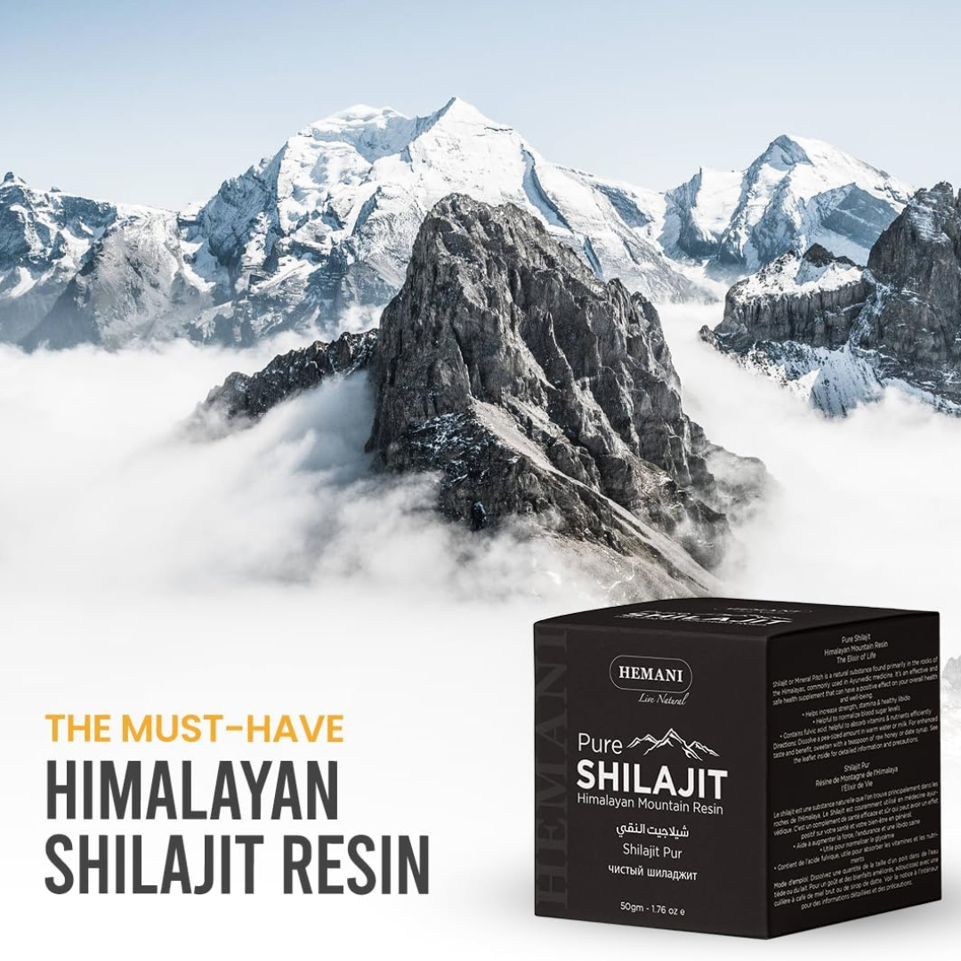 Hemani Pure Shilajit Himalayan Mountain Resin – Premium Natural Shilajit 50g