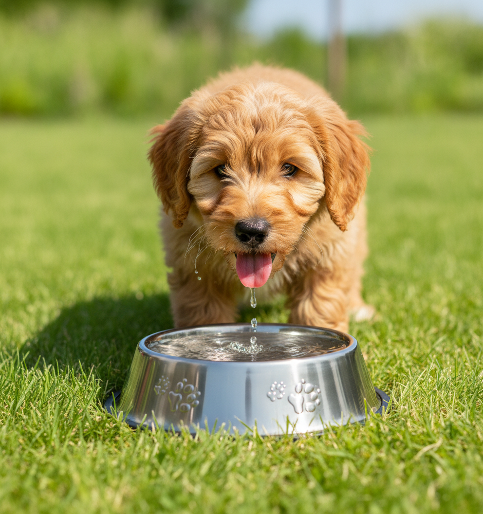 Premium Stainless Steel Dog Feeding Bowl 33cm with Non-Slip Base – Pet Food & Water Bowl