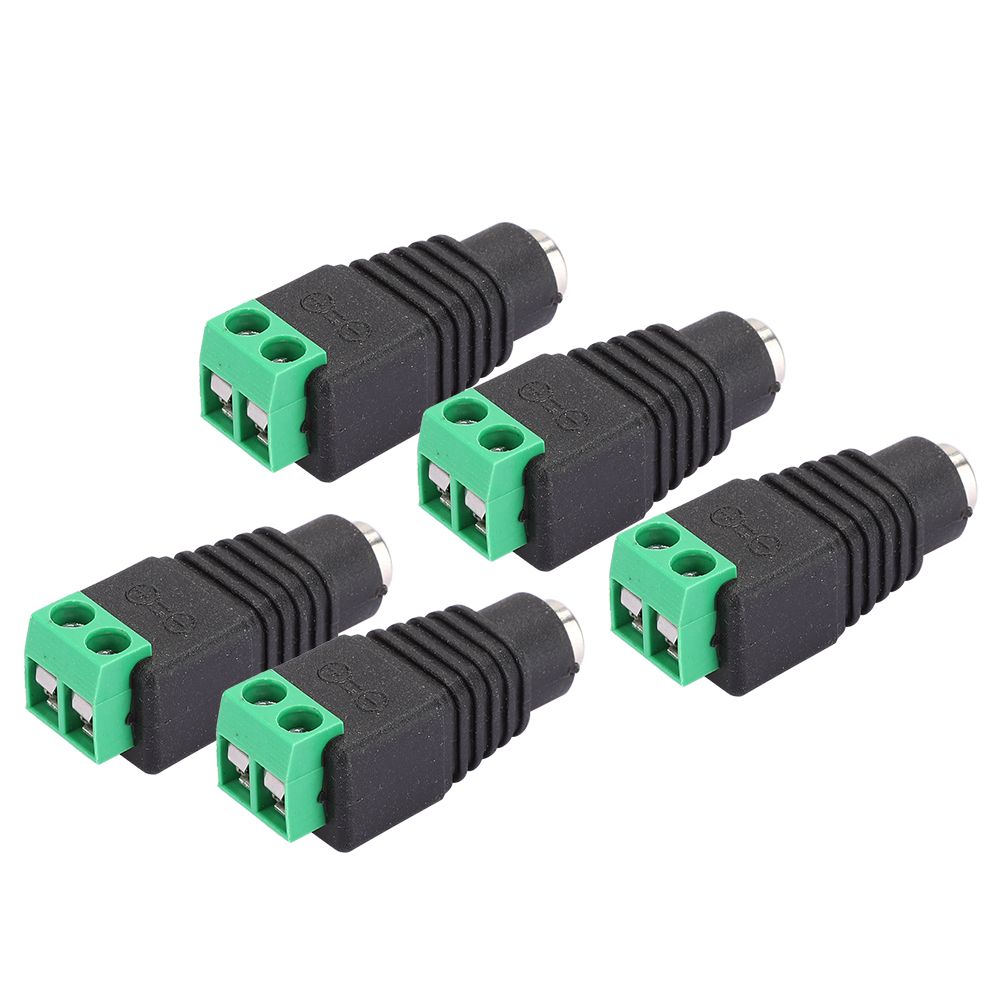 DC Male Power Plug to 2 Pin Screw Terminal Adapter 5 Pack