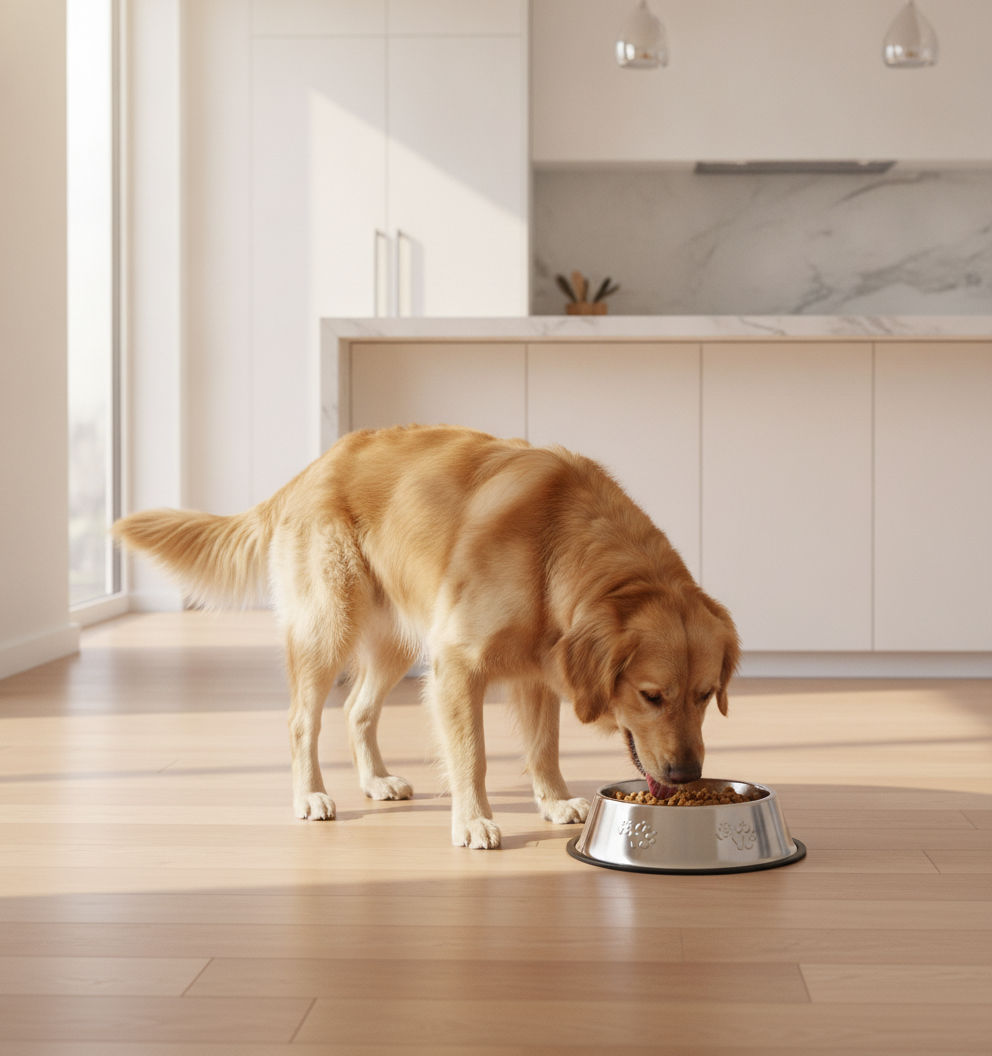Premium Stainless Steel Dog Feeding Bowl 33cm with Non-Slip Base – Pet Food & Water Bowl