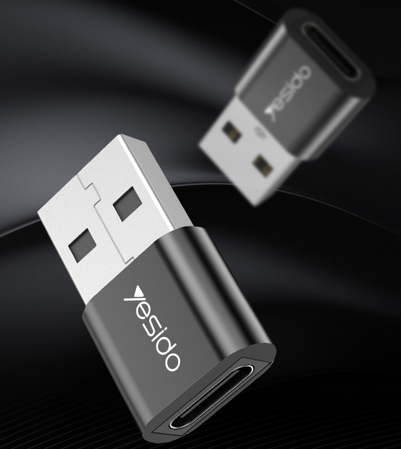 YESIDO GS09 Type-C to USB Adapter 2.4A – USB-A OTG Connector for Charging & Data Transfer