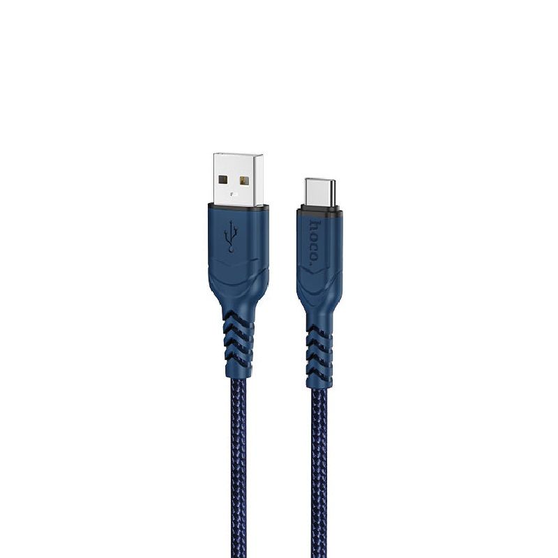 HOCO X59 Victory USB-A to USB-C 3A Fast Charging & Data Cable (1M) | Nylon Braided Type-C Cable