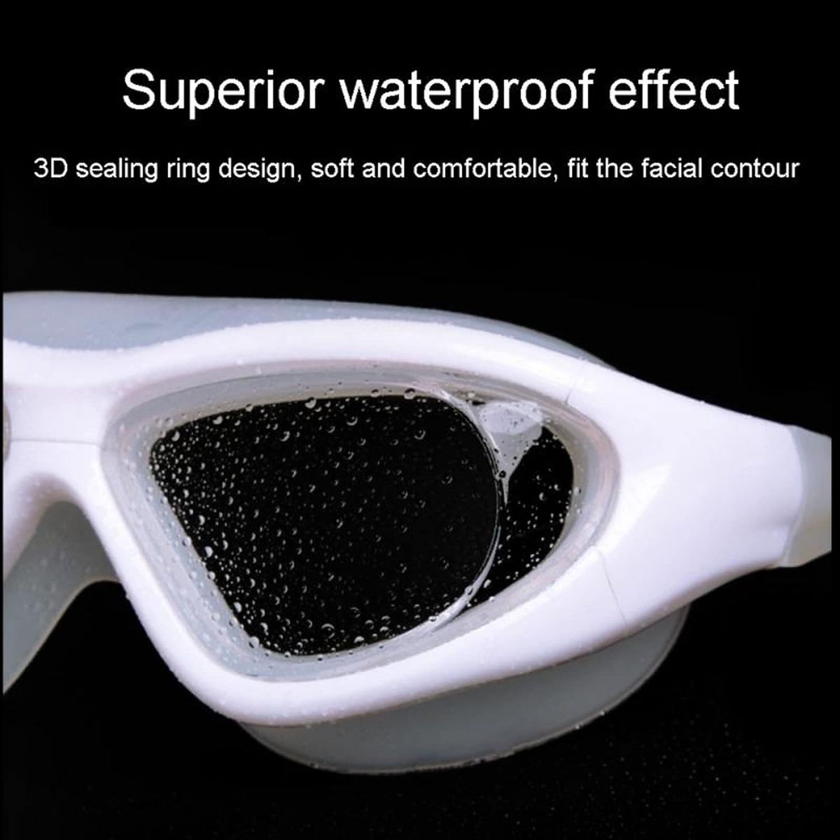 Adult Swimming Goggles with Anti-Fog UV Protection Lenses – Adjustable Waterproof Swim Goggles for Men & Women - Yellow