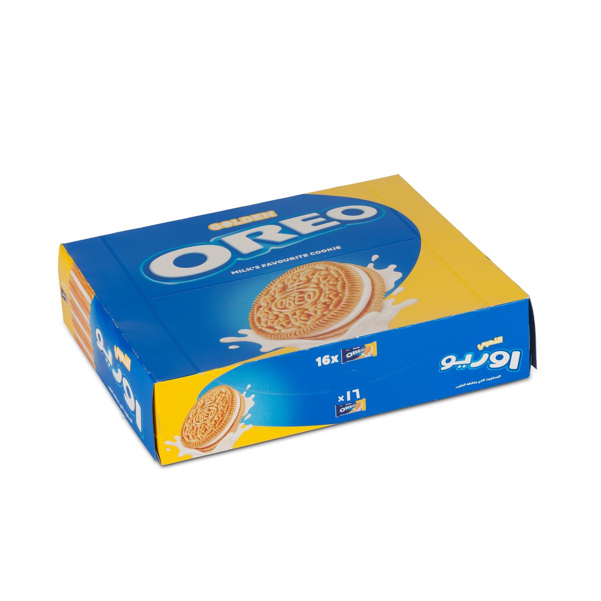 Oreo Golden Vanilla Sandwich Biscuits 38g Multipack | 16 Individually Wrapped Cookie Packs