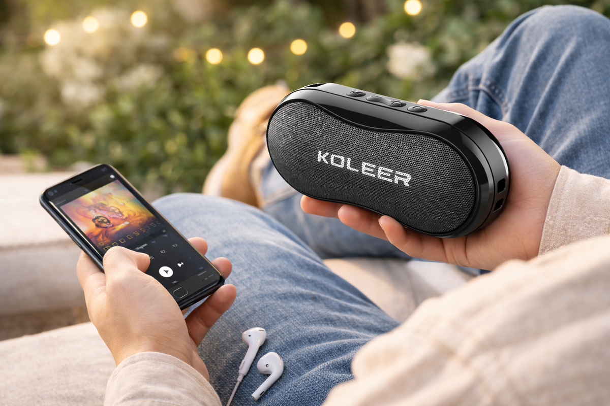 Koleer S29 Portable Bluetooth Speaker | Wireless Mini Speaker with Deep Bass, USB, AUX, TF Card & FM Radio