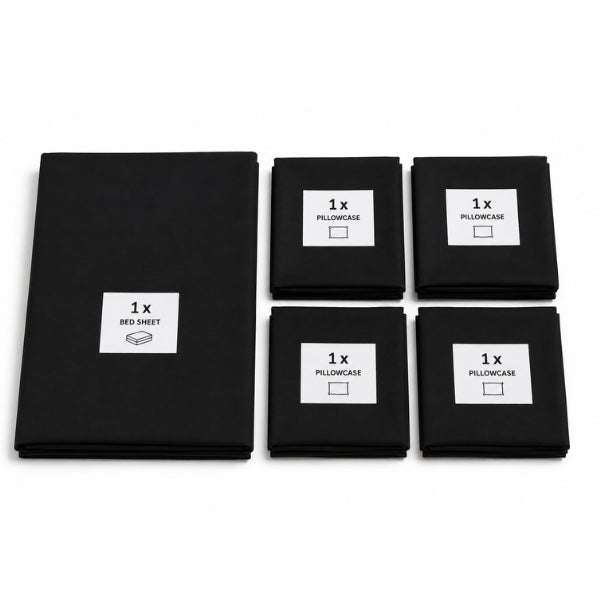 Queen Size Frilled Fitted Sheet Set with 4 Pillow Covers – Soft Ruffled Bed Sheet Set