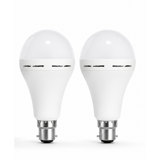 FineBlue 15W Rechargeable LED Smart Bulb B22 Emergency Loadshedding Light – 2 Pack