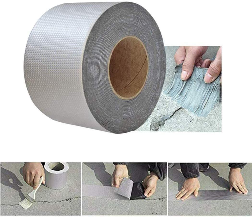 Waterproof Butyl Aluminum Foil Repair Tape for Roof, Pipe & Crack Sealing | Heavy Duty Leak Proof Tape | 2 Piece Set