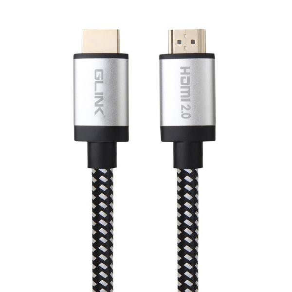 GLINK GL-201 HDMI 2.0 Cable | Ultra High Speed 4K 60Hz HDMI to HDMI Braided HDTV Cable with 18Gbps & HDR