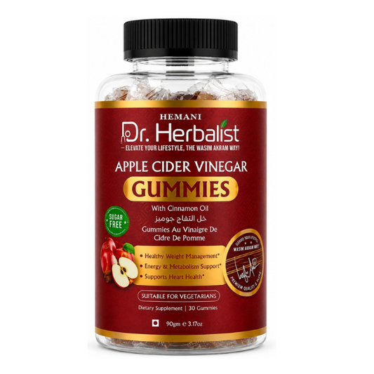 Dr. Herbalist Apple Cider Vinegar Gummies with Cinnamon Oil – Sugar Free Vegetarian Supplement, 30 Gummies