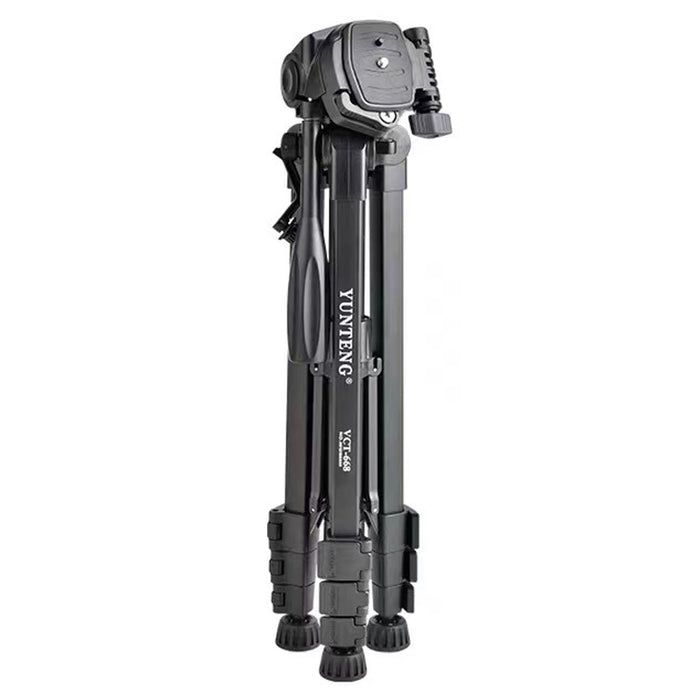 YUNTENG VCT-668 Camera Tripod Stand for DSLR, Mirrorless & Video Cameras | 360° 3-Way Pan Head, Quick Release Plate & 3kg Load Capacity